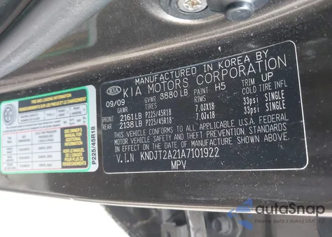 2010 Kia Soul ! z USA, uszkodzony, nr VIN KNDJT2A21A7101922